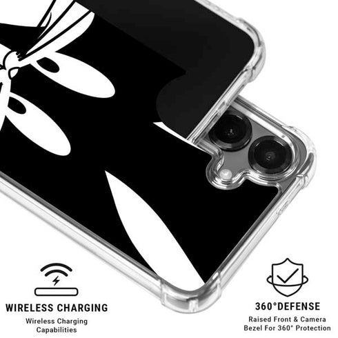 Looney Tunes Bugs Bunny Plain Black and White Galaxy S26 Clear Case
