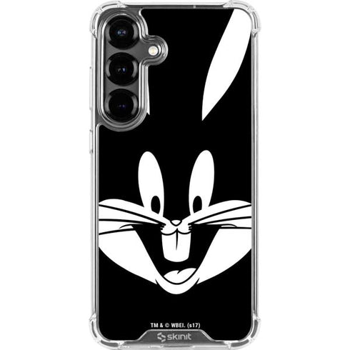 Looney Tunes Bugs Bunny Plain Black and White Galaxy S26 Plus Clear Case