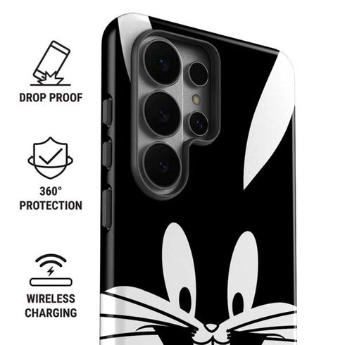 Looney Tunes Bugs Bunny Plain Black and White Galaxy S26 Ultra Impact Case