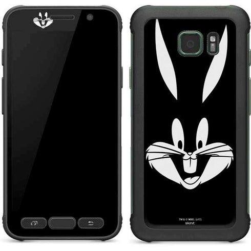 Looney Tunes Bugs Bunny Plain Black and White Galaxy S7 Active Skin