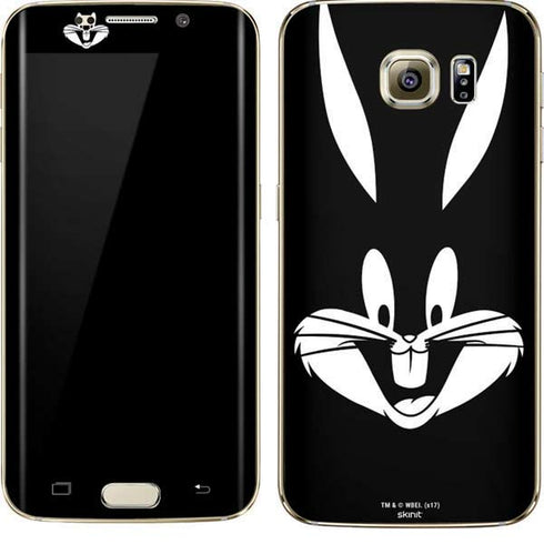 Looney Tunes Bugs Bunny Plain Black and White Galaxy S7 Edge Skin