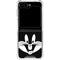 Looney Tunes Bugs Bunny Plain Black and White Galaxy Z Flip6 Clear Case