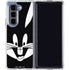 Looney Tunes Bugs Bunny Plain Black and White Galaxy Z Fold5 5G Clear Case