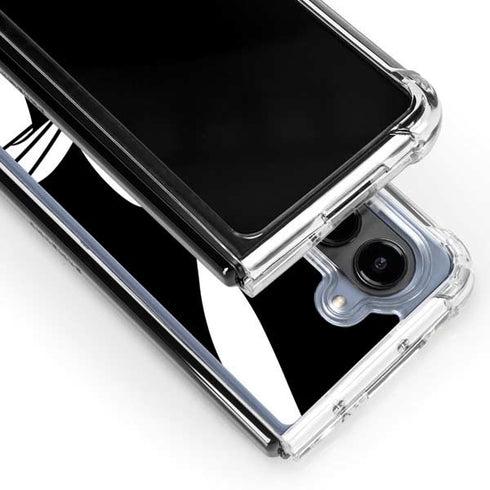 Looney Tunes Bugs Bunny Plain Black and White Galaxy Z Fold5 5G Clear Case