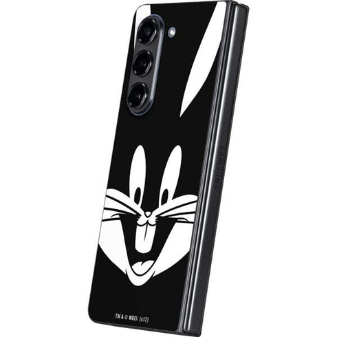 Looney Tunes Bugs Bunny Plain Black and White Galaxy Z Fold5 5G Skin