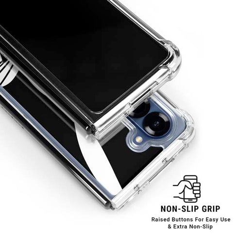 Looney Tunes Bugs Bunny Plain Black and White Galaxy Z Fold6 Clear Case