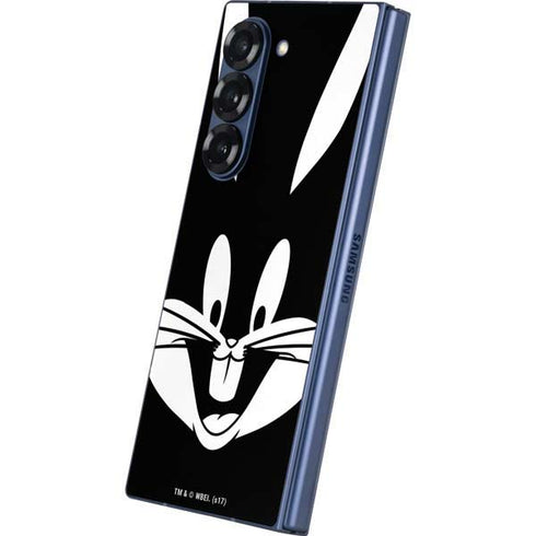Looney Tunes Bugs Bunny Plain Black and White Galaxy Z Fold6 Skin