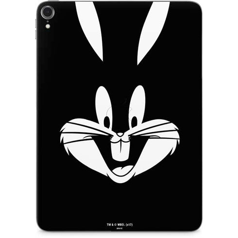 Looney Tunes Bugs Bunny Plain Black and White Apple iPad Pro Skin