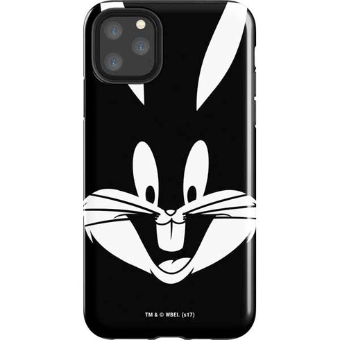 Looney Tunes Bugs Bunny Plain Black and White iPhone Cases