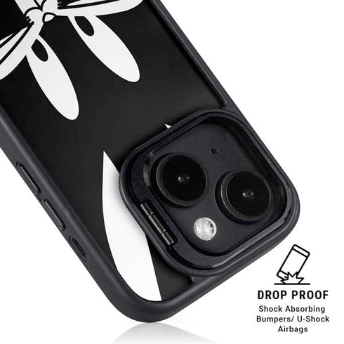 Looney Tunes Bugs Bunny Plain Black and White iPhone 14 Kickstand Case