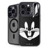 Looney Tunes Bugs Bunny Plain Black and White iPhone 14 Pro Kickstand Case