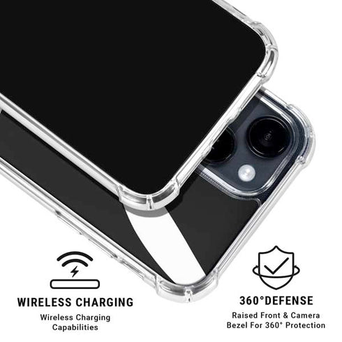 Looney Tunes Bugs Bunny Plain Black and White iPhone 15 Clear Case