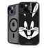 Looney Tunes Bugs Bunny Plain Black and White iPhone 15 Kickstand Case