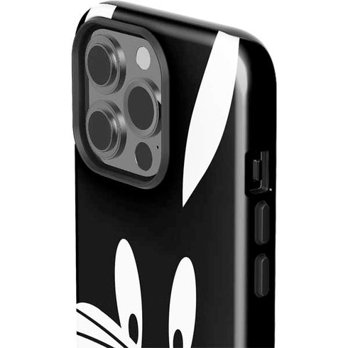 Looney Tunes Bugs Bunny Plain Black and White iPhone 15 Pro Impact Case