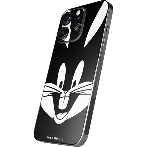 Looney Tunes Bugs Bunny Plain Black and White iPhone 15 Pro Max Skin