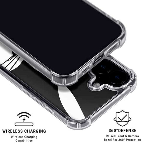 Looney Tunes Bugs Bunny Plain Black and White iPhone 16 MagSafe Case