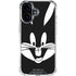 Looney Tunes Bugs Bunny Plain Black and White iPhone 16 Plus Clear Case