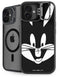 Looney Tunes Bugs Bunny Plain Black and White iPhone 16 Plus Kickstand Case
