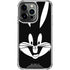Looney Tunes Bugs Bunny Plain Black and White iPhone 16 Pro Clear Case