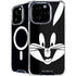 Looney Tunes Bugs Bunny Plain Black and White iPhone 16 Pro MagSafe Case