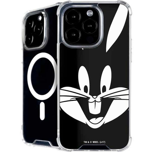 Looney Tunes Bugs Bunny Plain Black and White iPhone 16 Pro Max MagSafe Case