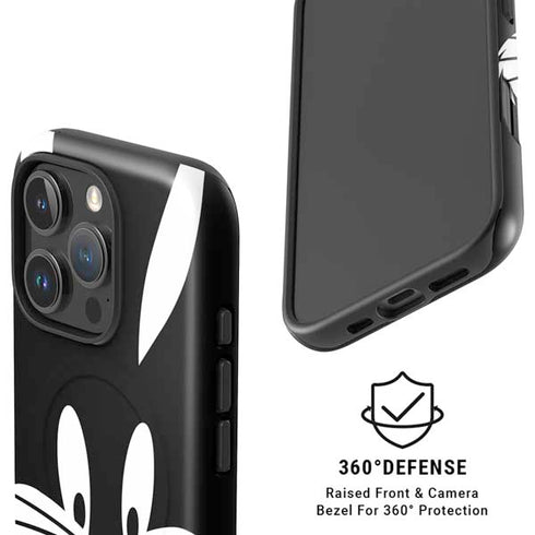 Looney Tunes Bugs Bunny Plain Black and White iPhone 16 Pro Max Magsafe Impact Case
