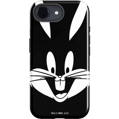 Looney Tunes Bugs Bunny Plain Black and White iPhone 16e Impact Case