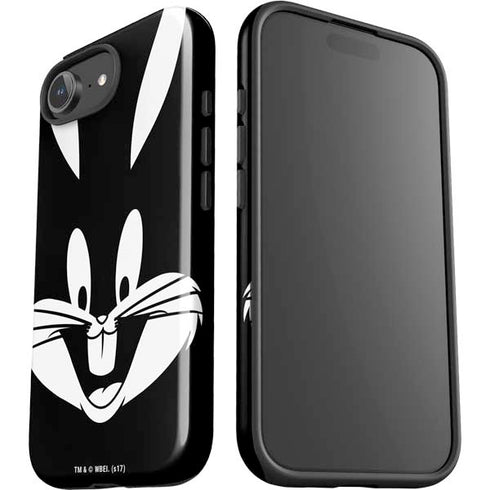 Looney Tunes Bugs Bunny Plain Black and White iPhone 16e Impact Case