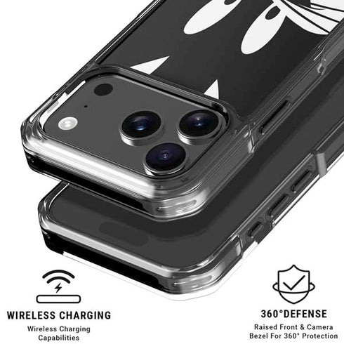 Looney Tunes Bugs Bunny Plain Black and White iPhone 18 Pro Clear Case