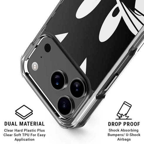 Looney Tunes Bugs Bunny Plain Black and White iPhone 18 Pro Clear Case