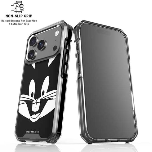 Looney Tunes Bugs Bunny Plain Black and White iPhone 18 Pro Clear Case