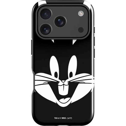 Looney Tunes Bugs Bunny Plain Black and White iPhone 18 Pro Impact Case