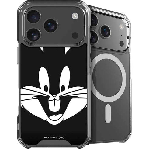 Looney Tunes Bugs Bunny Plain Black and White iPhone 18 Pro MagSafe Case