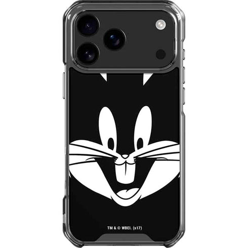Looney Tunes Bugs Bunny Plain Black and White iPhone 18 Pro Max Clear Case