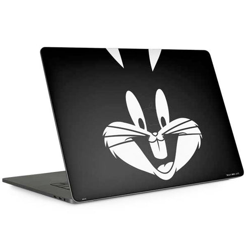 Looney Tunes Bugs Bunny Plain Black and White MacBook Skins