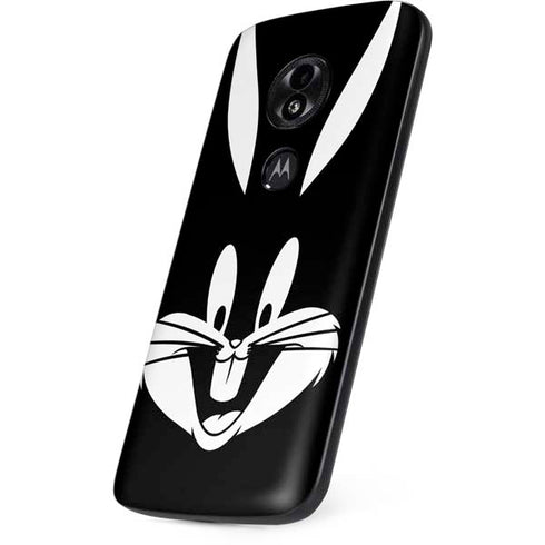 Looney Tunes Bugs Bunny Plain Black and White Moto E5 Play Skin