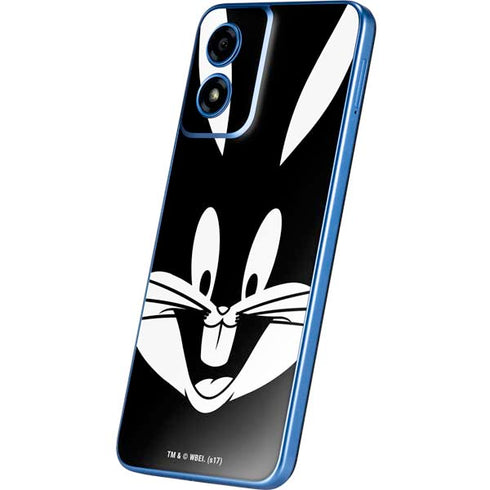 Looney Tunes Bugs Bunny Plain Black and White Moto G Play 4G (2024) Skin