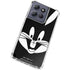Looney Tunes Bugs Bunny Plain Black and White Moto G Stylus 5G (2025) Clear Case