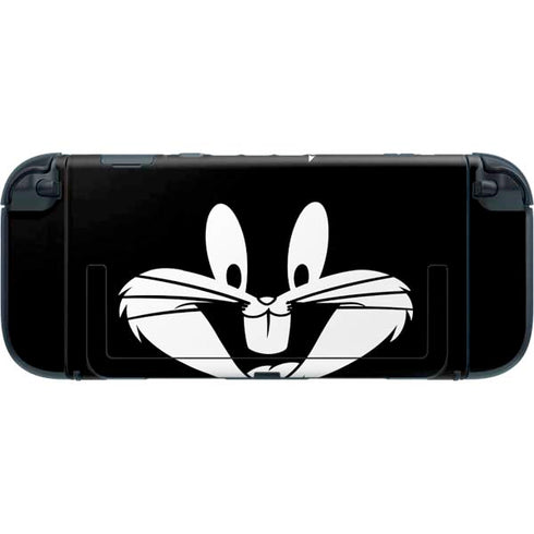 Looney Tunes Bugs Bunny Plain Black and White Nintendo Switch 2 (2025) with Joy-Con Skin