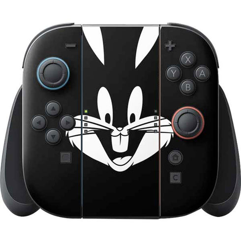 Looney Tunes Bugs Bunny Plain Black and White Nintendo Skins