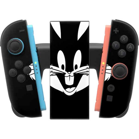 Looney Tunes Bugs Bunny Plain Black and White Nintendo Switch 2 (2025) Joy-Con Controller Skin