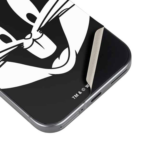 Looney Tunes Bugs Bunny Plain Black and White Google Pixel 9 Skin