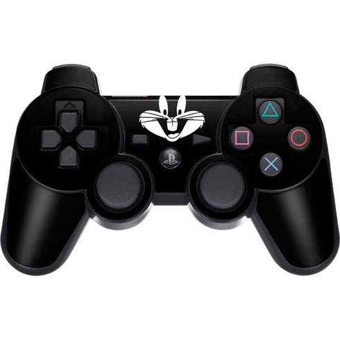 Looney Tunes Bugs Bunny Plain Black and White PS3 Dual Shock wireless controller Skin
