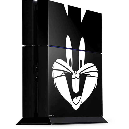 Looney Tunes Bugs Bunny Plain Black and White PlayStation PS4 Skins