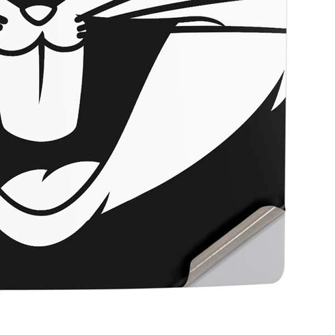 Looney Tunes Bugs Bunny Plain Black and White PS5 Pro Disk Console Skin