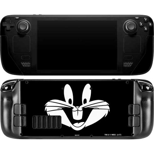 Looney Tunes Bugs Bunny Plain Black and White Steam Deck Handheld Gaming Computer OLED Skin