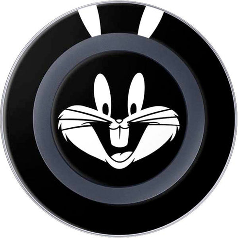 Looney Tunes Bugs Bunny Plain Black and White Wireless Charger Skin