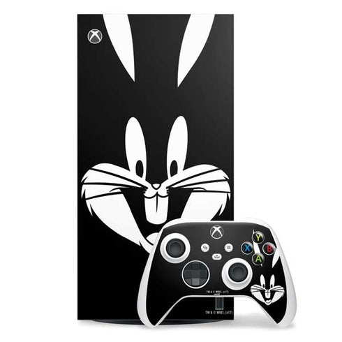 Looney Tunes Bugs Bunny Plain Black and White Xbox Series X Skins
