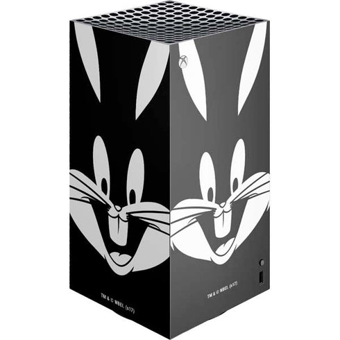 Looney Tunes Bugs Bunny Plain Black and White XBox Series X Digital Edition Console Skin