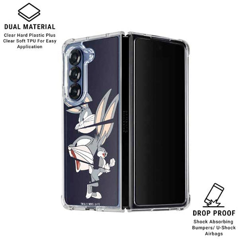 Looney Tunes Bugs Bunny Sliced Galaxy Z Fold6 Clear Case